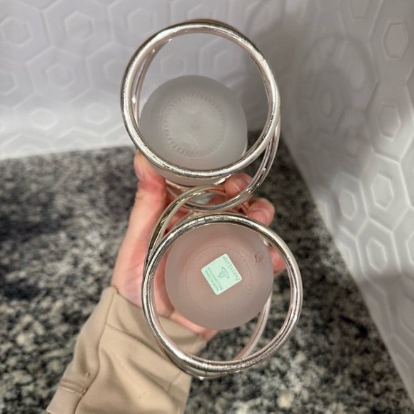 New PartyLite Silver Plated Gemini Tea Light Candle Set - Picture 4 of 5